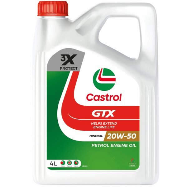 Castrol GTX 20W-50 Petrol Engine Oil – 4 Ltr