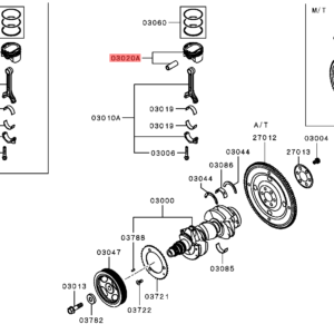 piston and pin assy 12010W090P