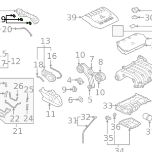 gasket timing belt cover 1062A103