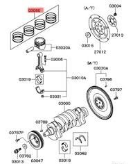 Mitsubishi OEM Standard Piston Ring Set 1110A660