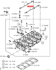 tube inlet camshaft oil 1225A051