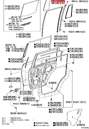 glass rr door rh 68123-60291