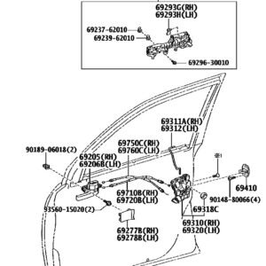 rod fr door lock 69311-60070