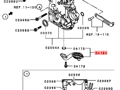 strainer eng oil pan 1220A036