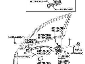 rod fr door lock 69311-60070