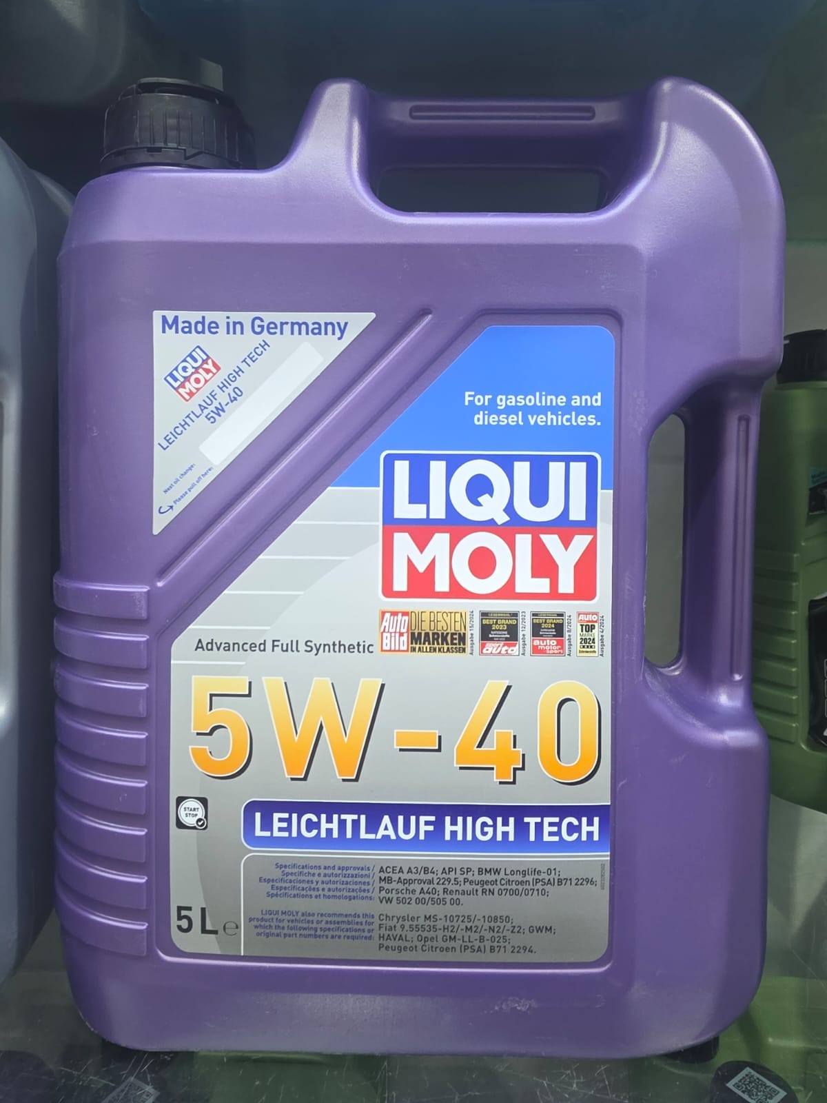 LIQUI MOLY MOTOR OIL - LEICHTLAUF HIGH TECH 5W-40
